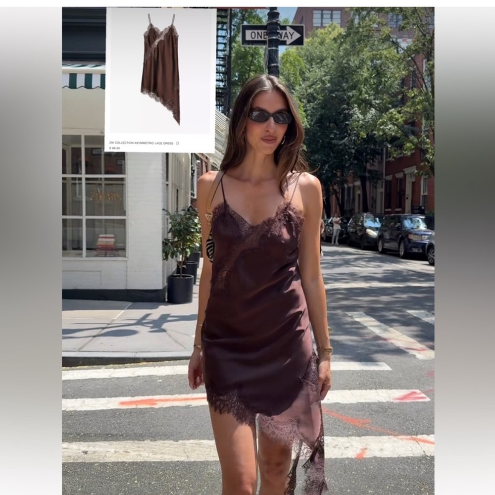 ZARA ASYMMETRIC LACE DRESS ZW COLLECTION - Picture 14 of 16